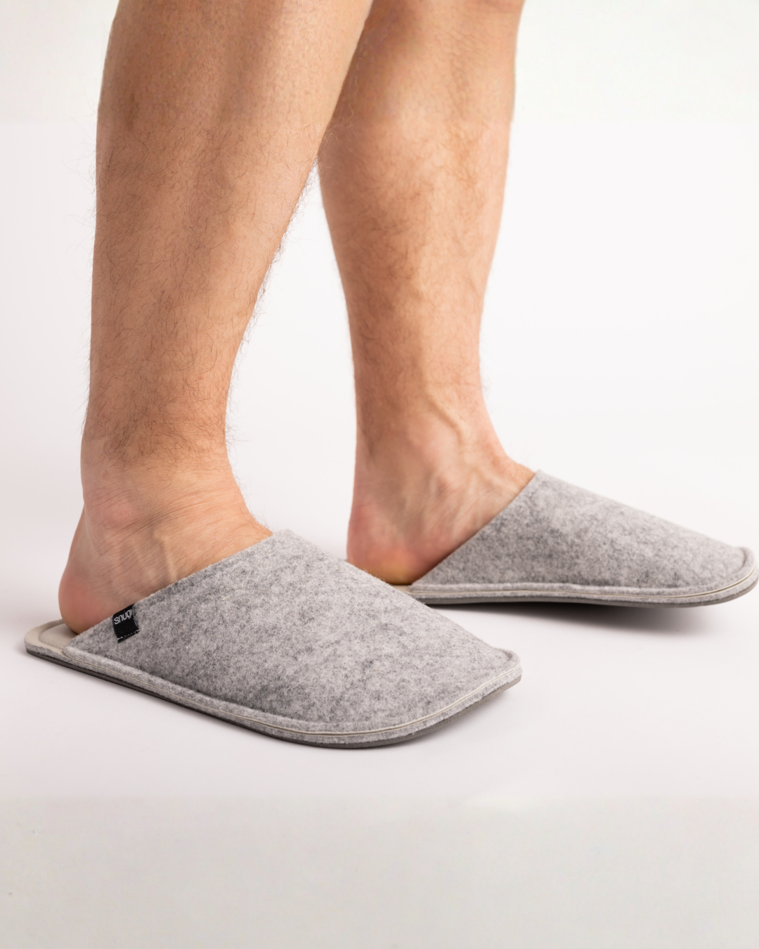 Men's felt slippers Light grey