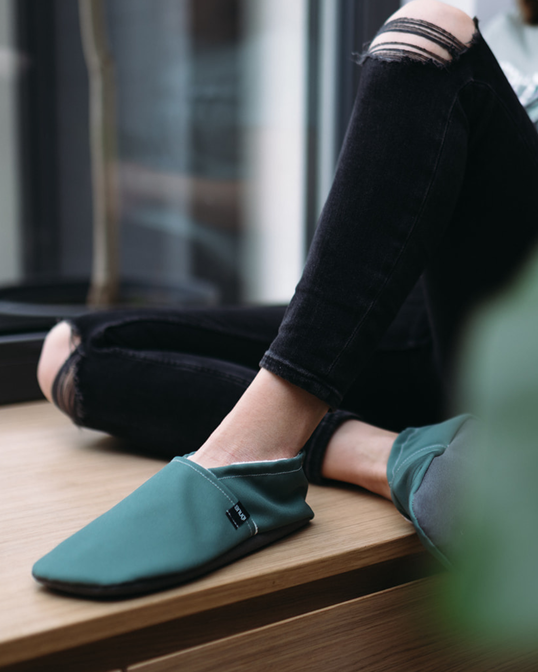 Barefoot women's slippers OLIVE GREEN