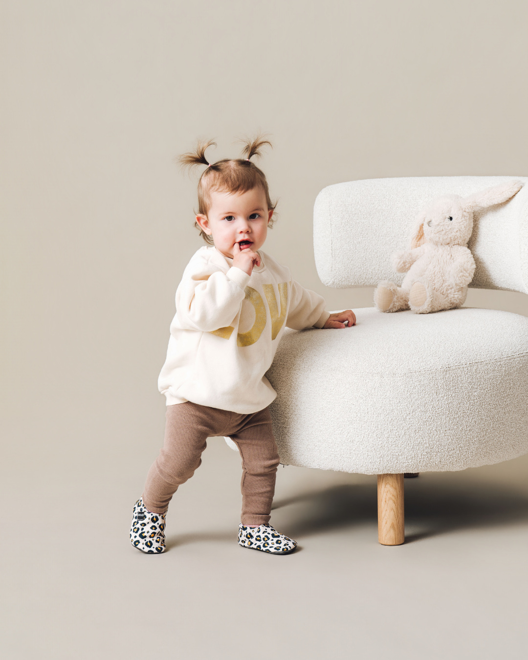 Barefoot Shoes Beige Leopard