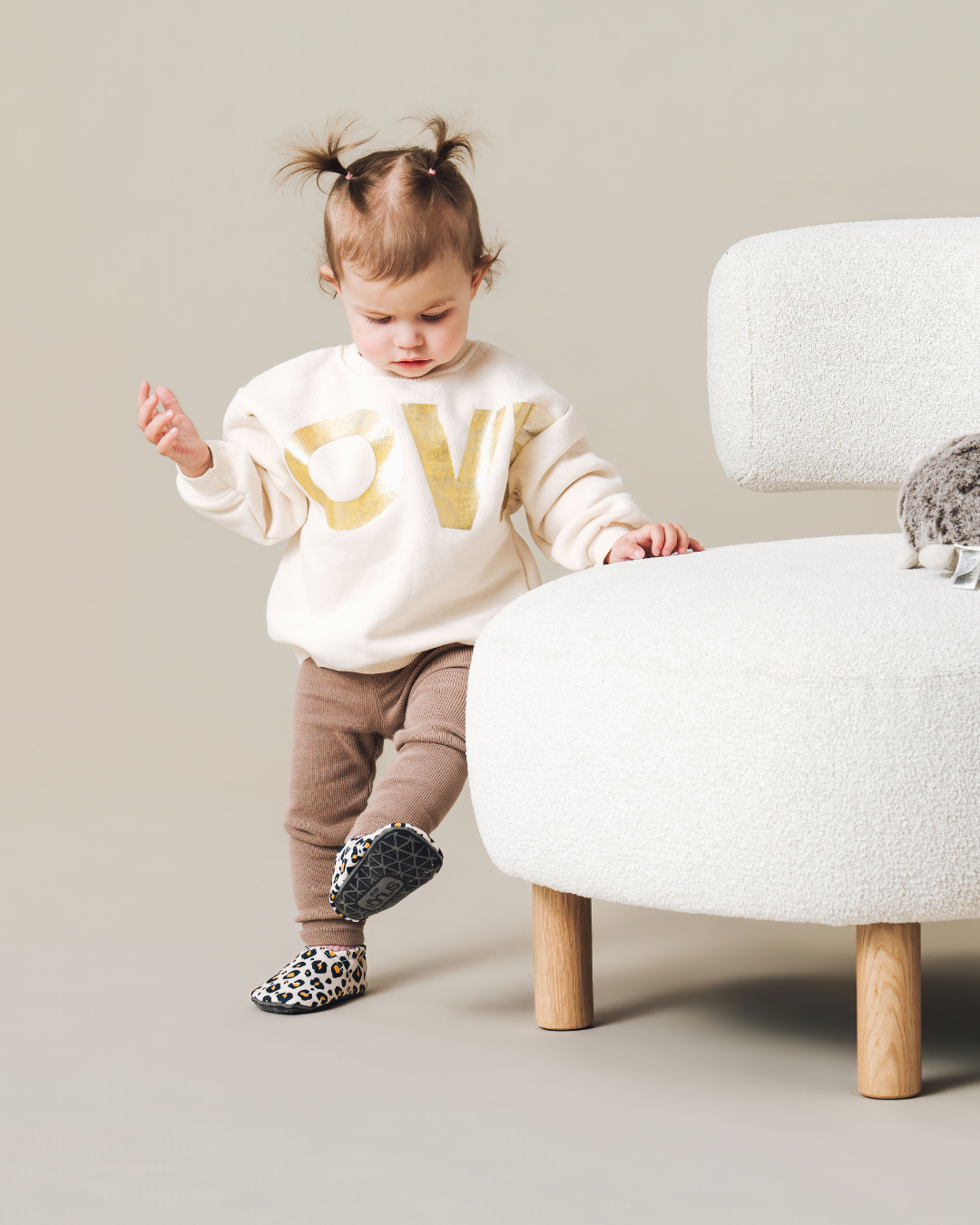 Barefoot Shoes Beige Leopard